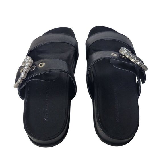 Karl Lagerfeld Women's Brinda Embellished Slip-On Slide Sandals (Size 8) - Picture 6 of 11